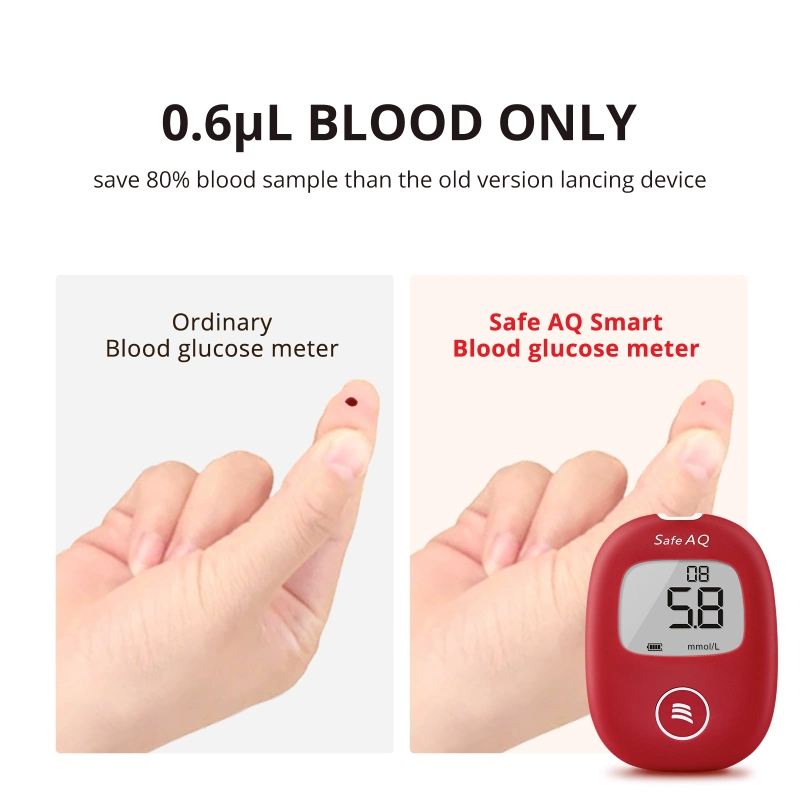 Sinocare Diabetes Glucometer Kit 50 PCS Blood Sugar Strips Monitoring Device Blood Glucose Meter Monitor