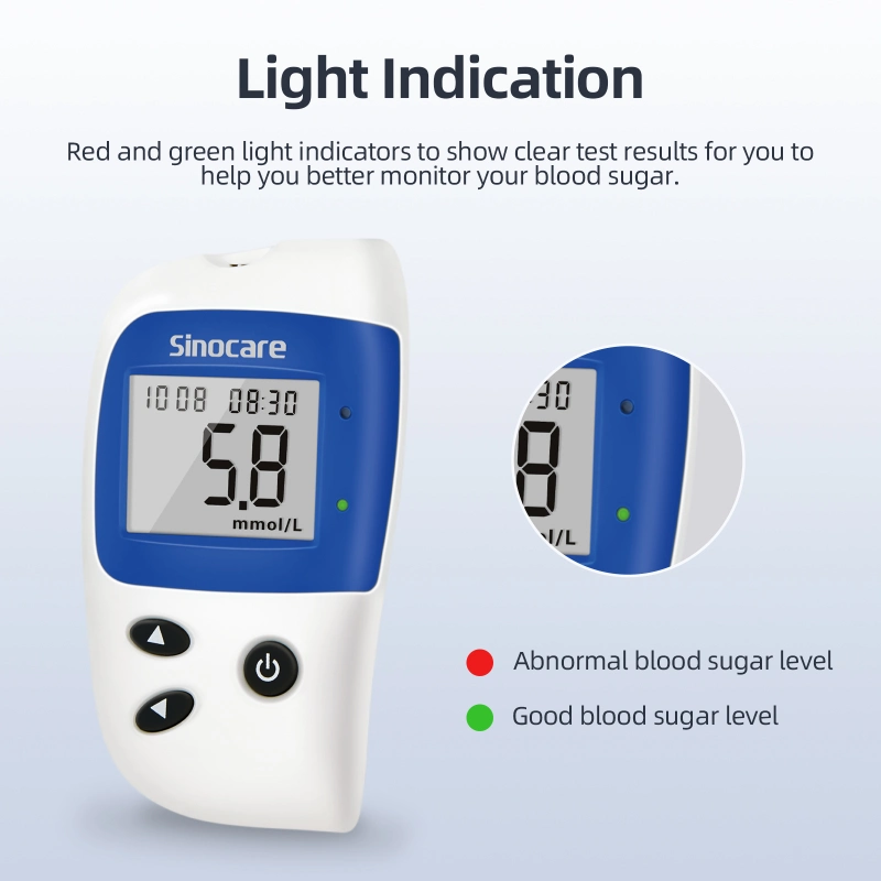 Sinocare Diabetic Test Strips Accuracy Glucose Meter Blood Glucose Meter Glucose Monitor