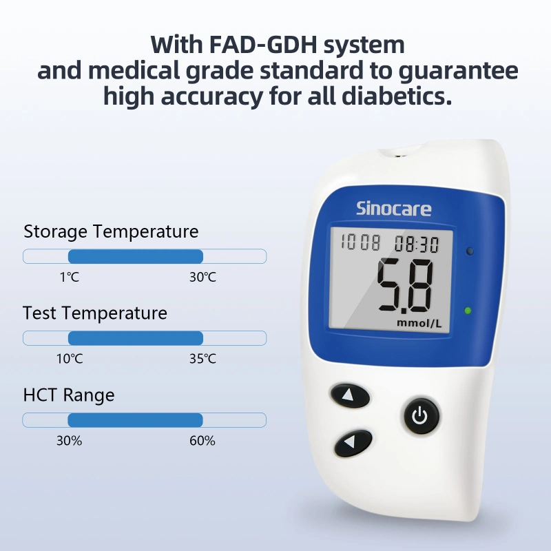 Sinocare Blood Glucose Meter Easy to Use Blood Glucose Watch Blood Glucose Monitor Safe Accu2