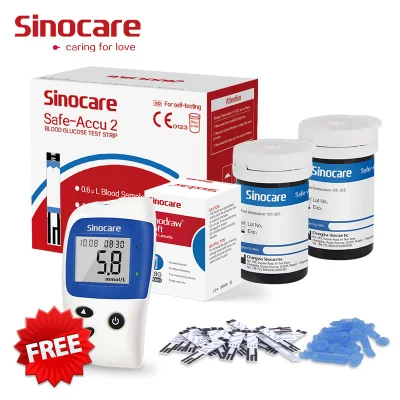 Sinocare bandelettes de Test pour diabétiques précision glucomètre lecteur de glycémie moniteur de glucose